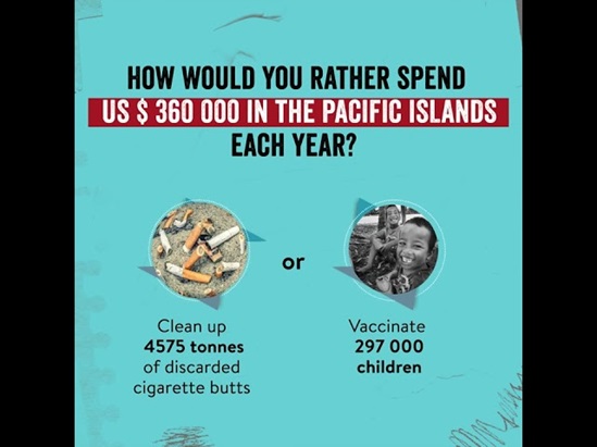 Cost of tobacco waste in Pacific island countries